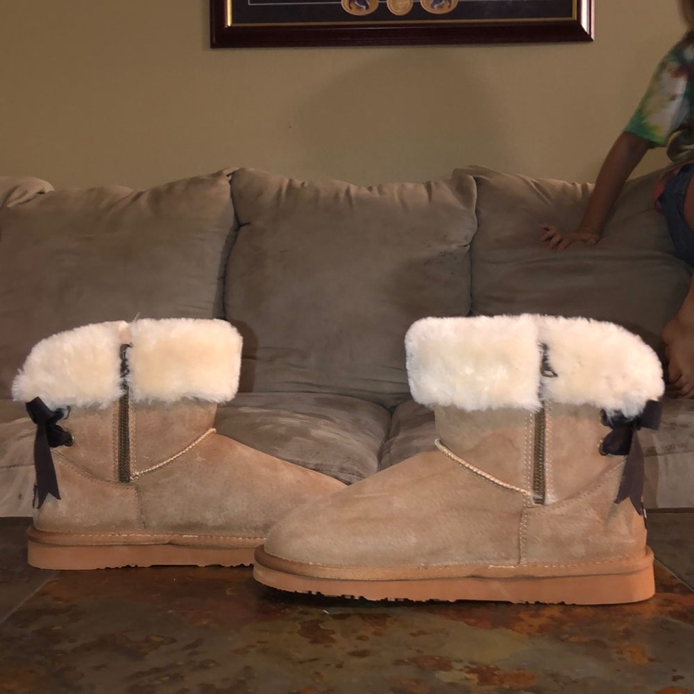 Ankle fur boots